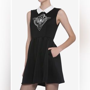 hot topic deaths head moth collared dress